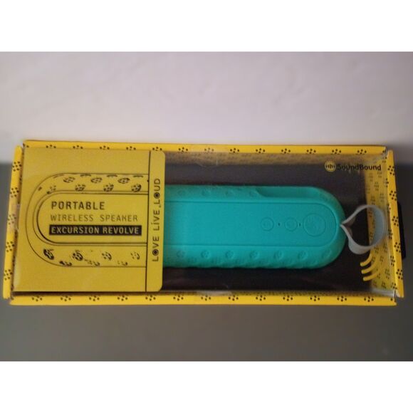 Sound Bound Excursion Revolve Circle Dotted Aqua Blue Wireless Bluetooth Speaker - Picture 7 of 9